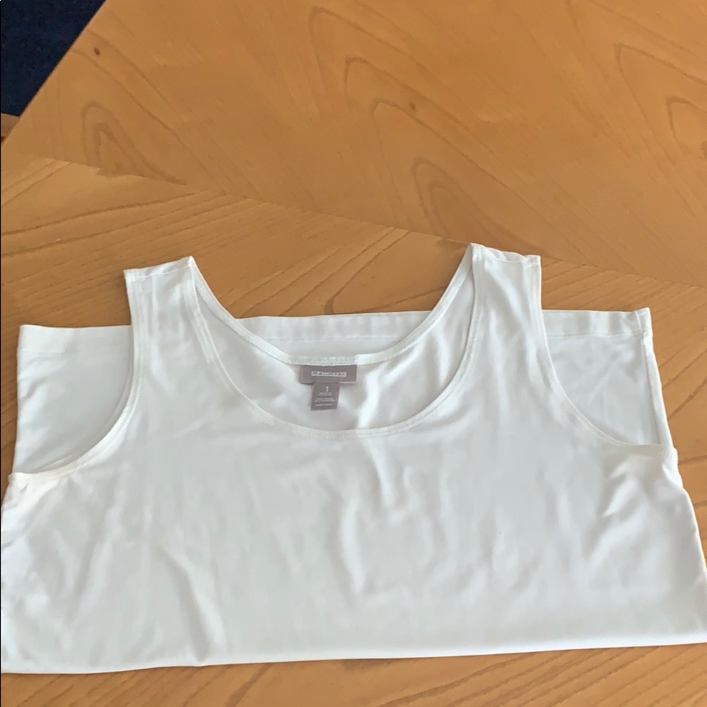 Chico’s Tank Ivory Size 1 - Picture 3 of 3
